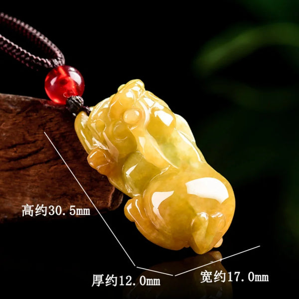 Yellow Jade Pixiu Pendant-ToShay.org