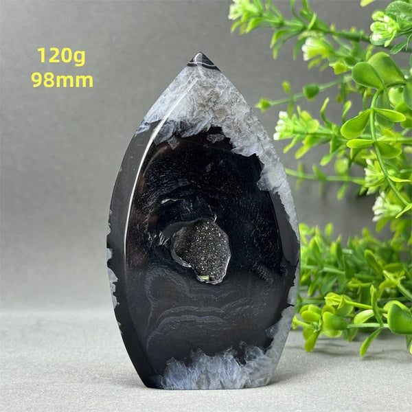 Black Onyx Geode Torch-ToShay.org
