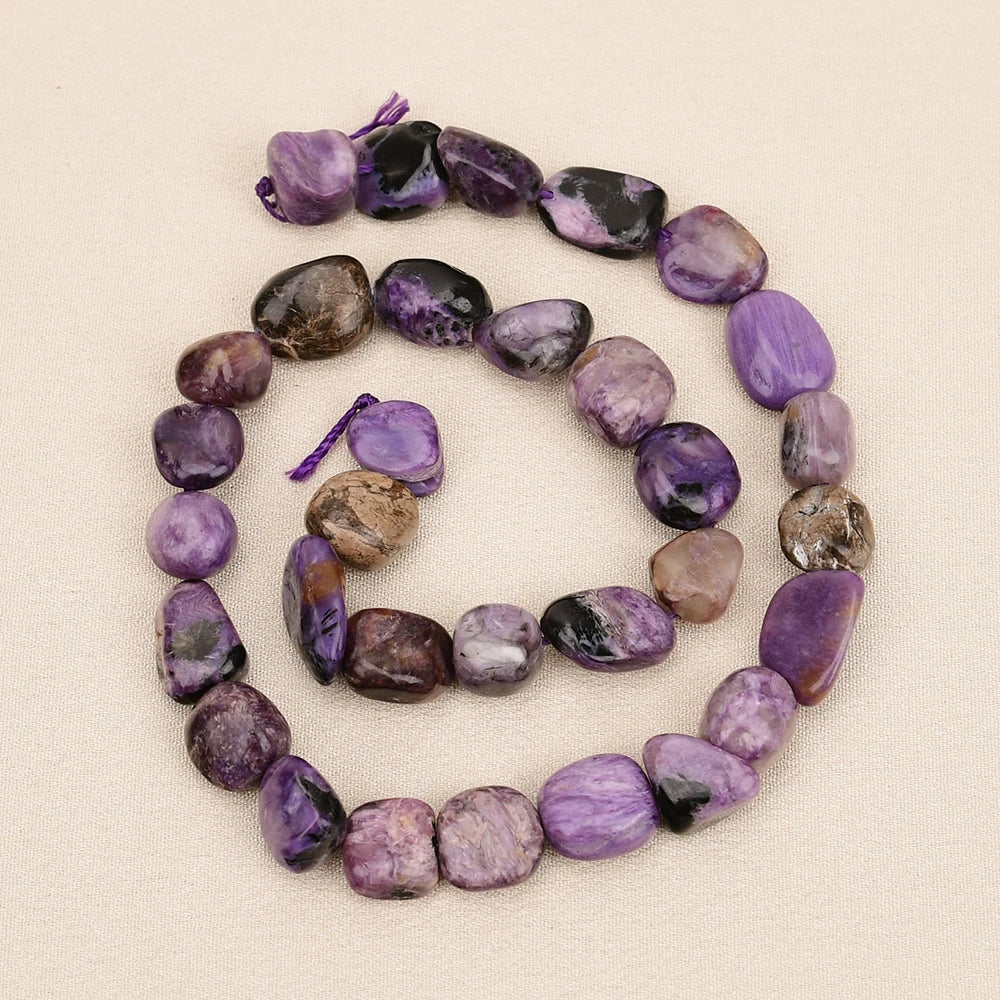 Purple Charoite Nugget Beads-ToShay.org