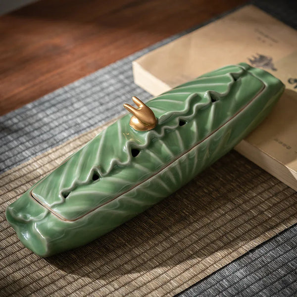 Lotus Leaf Incense Burner-ToShay.org