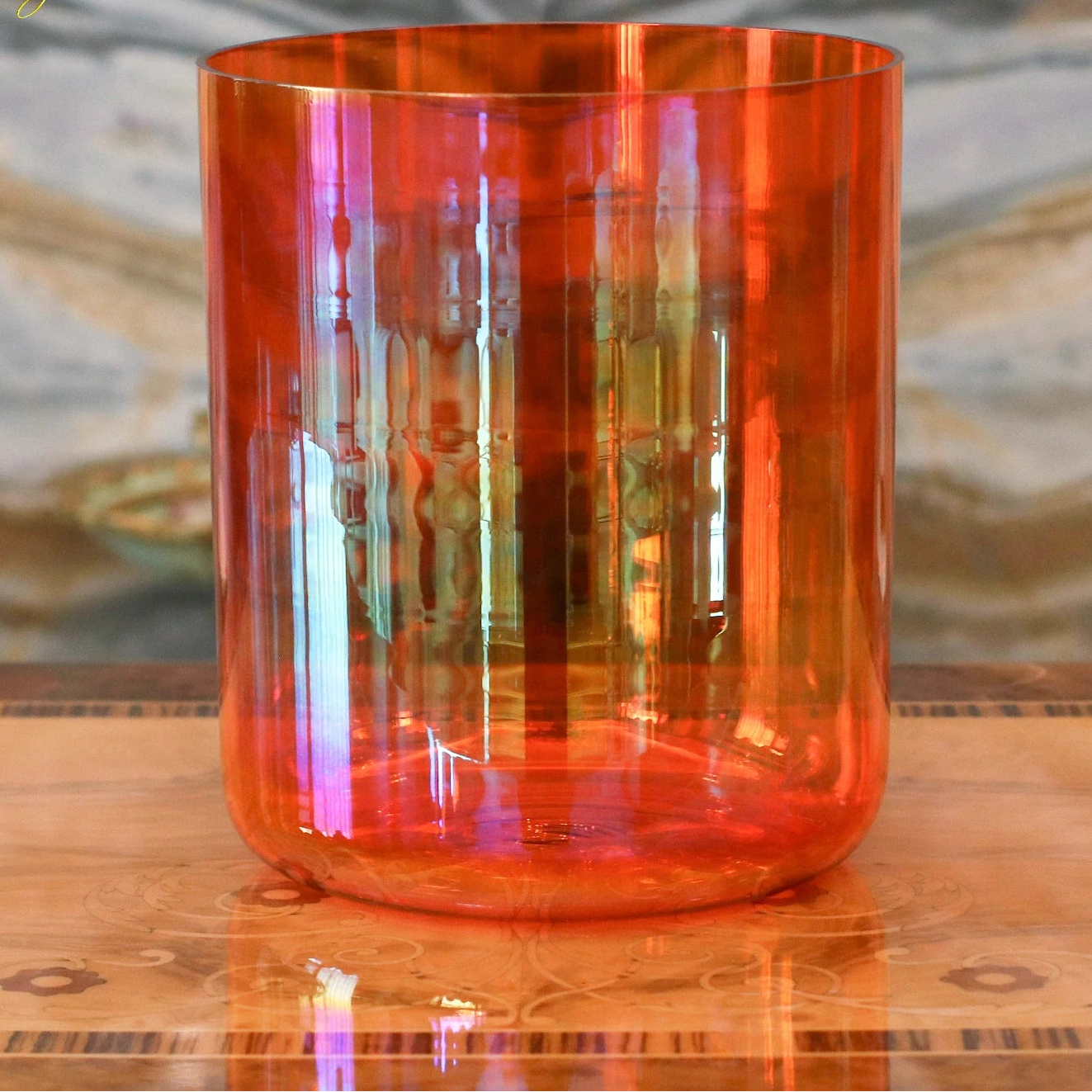Crystal Soul Classic Red Aurora Crystal Singing Bowl for Meditation Seven Chakra Sound Therapy Prefect Pitch-ToShay.org