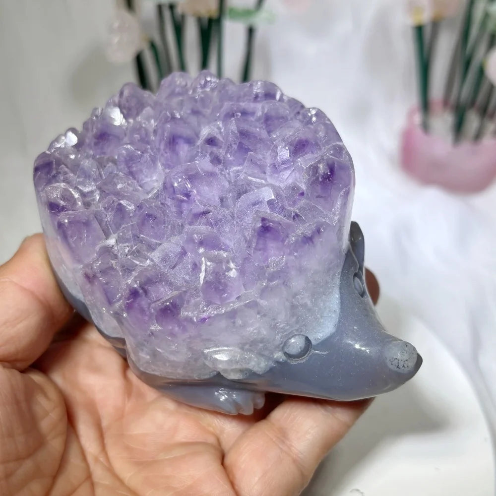 Purple Agate Amethyst Hedgehog-ToShay.org