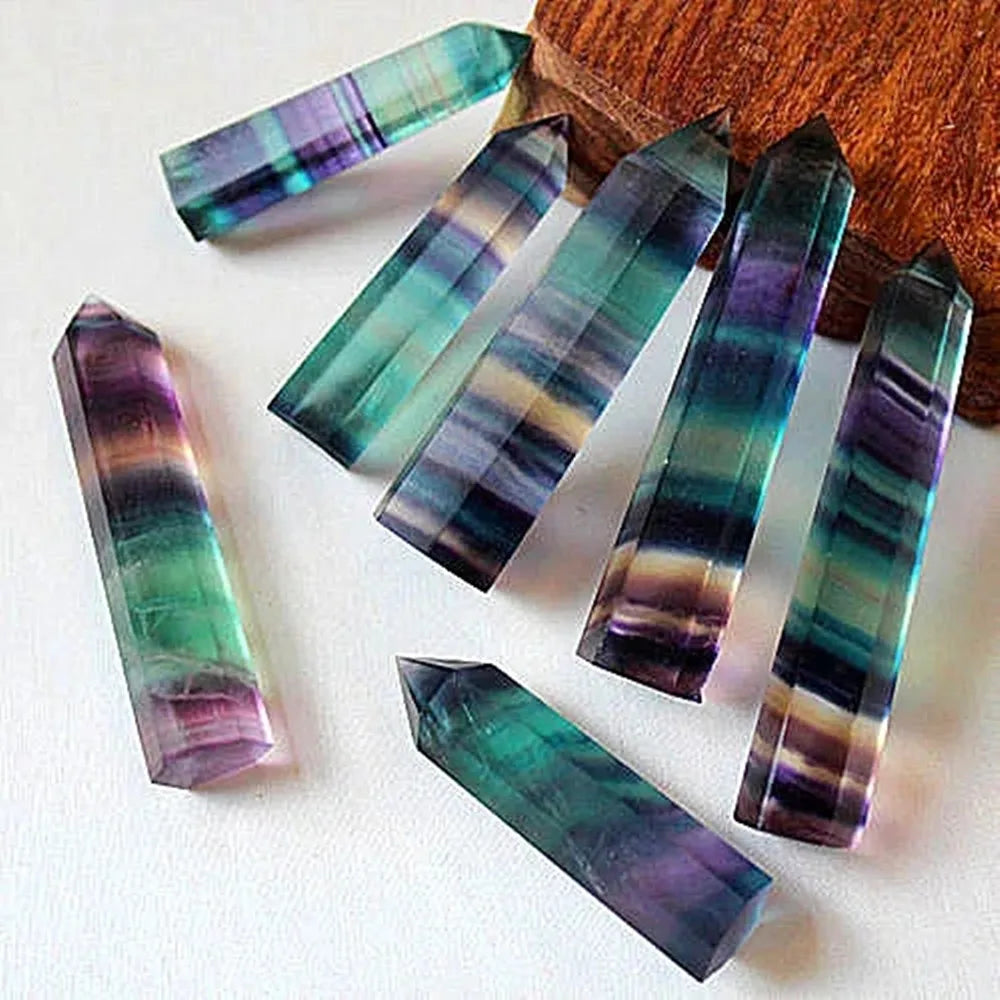 Rainbow Fluorite Crystal Point-ToShay.org