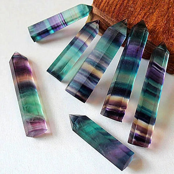 Rainbow Fluorite Crystal Point-ToShay.org