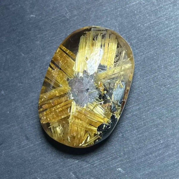 Gold Rutilated Quartz Pendant-ToShay.org
