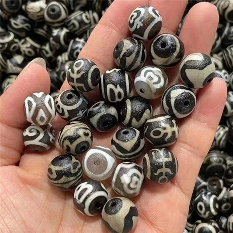 Black Agate Dzi Bead-ToShay.org