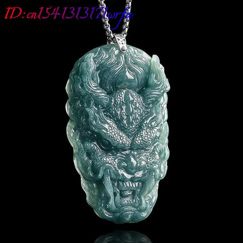 Green Jadeite Dragon Pendant-ToShay.org