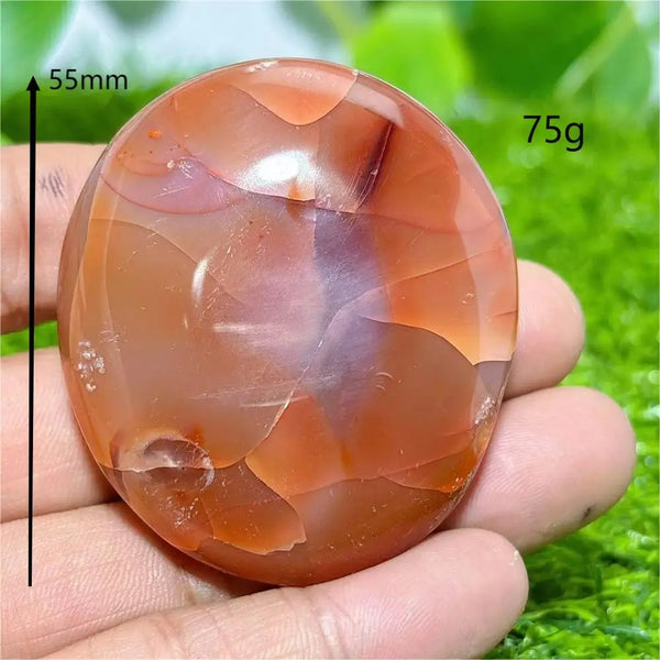 Orange Carnelian Palm Stone-ToShay.org