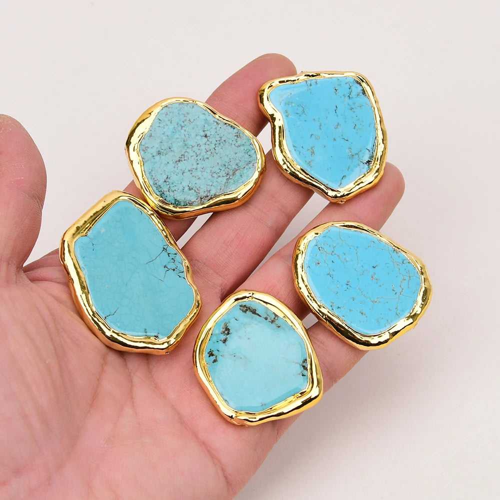 Blue Turquoise Slice Beads-ToShay.org