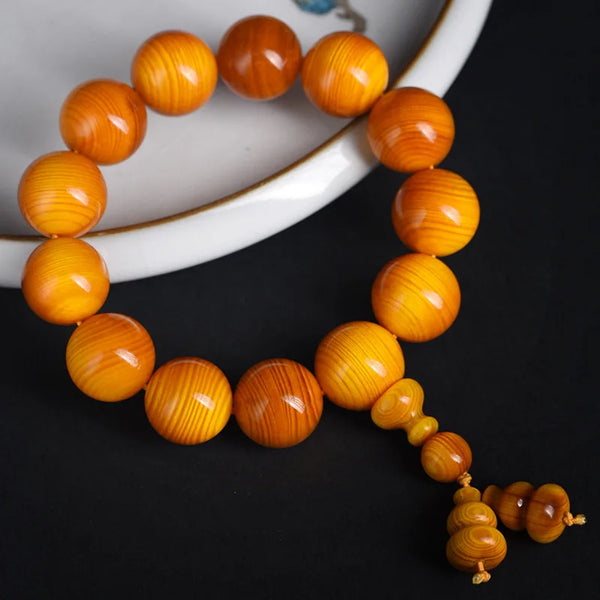 Yellow Wood Prayer Beads-ToShay.org