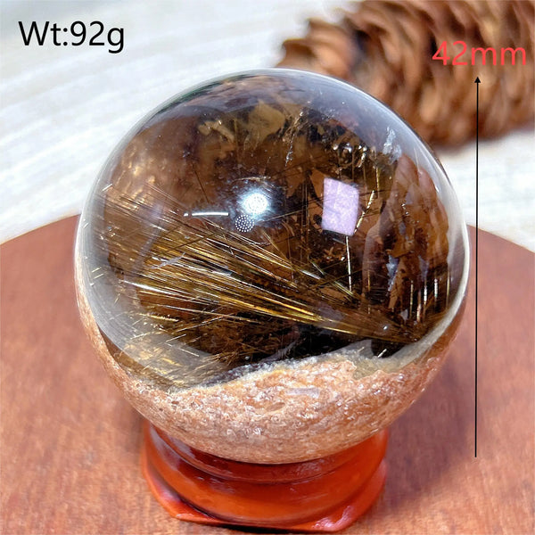 Gold Rutilated Crystal Ball-ToShay.org