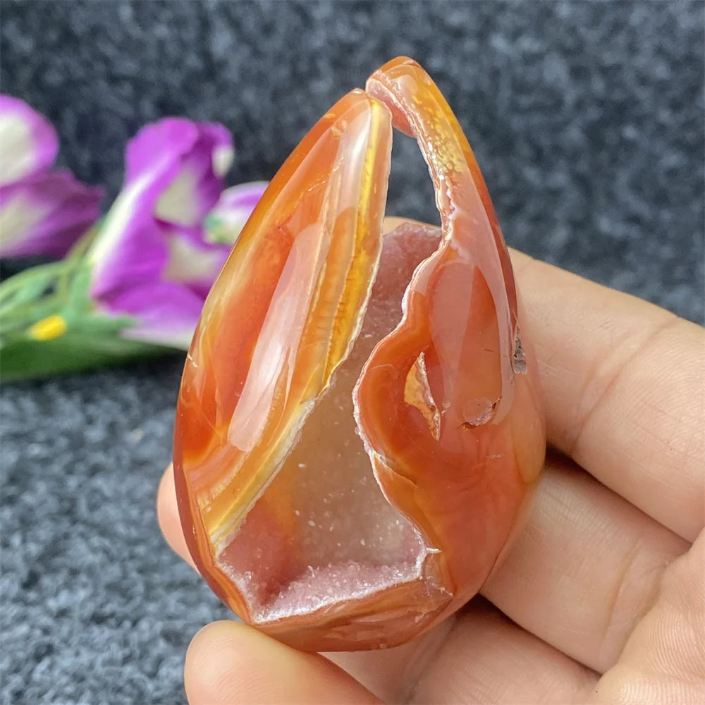Red Agate Geode Crystal Egg-ToShay.org