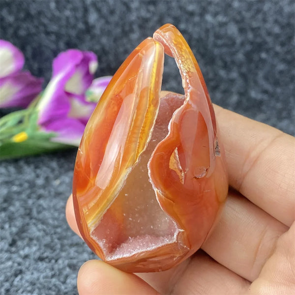 Red Agate Geode Crystal Egg-ToShay.org