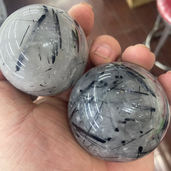 Black Hair Quartz Ball-ToShay.org