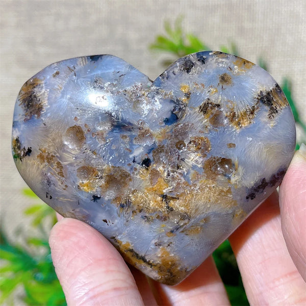 Yellow Hair Agate Heart-ToShay.org