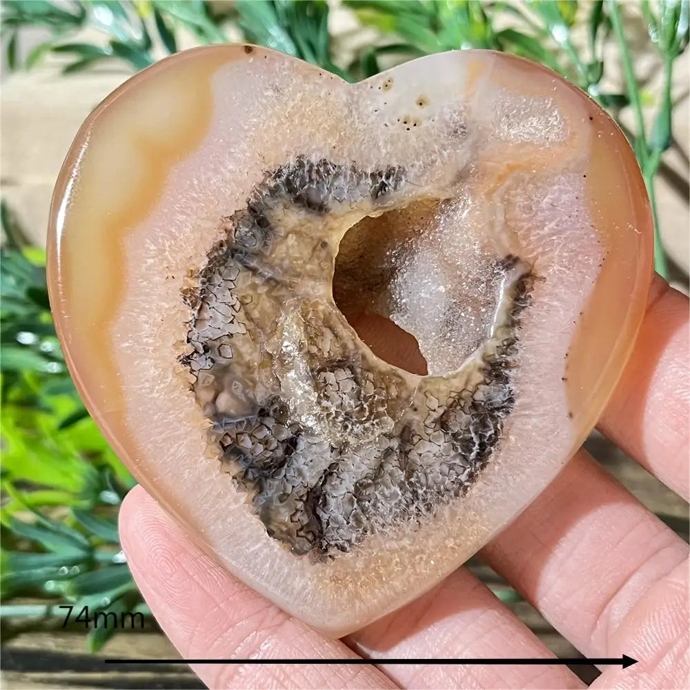 Yellow Agate Druzy Heart-ToShay.org