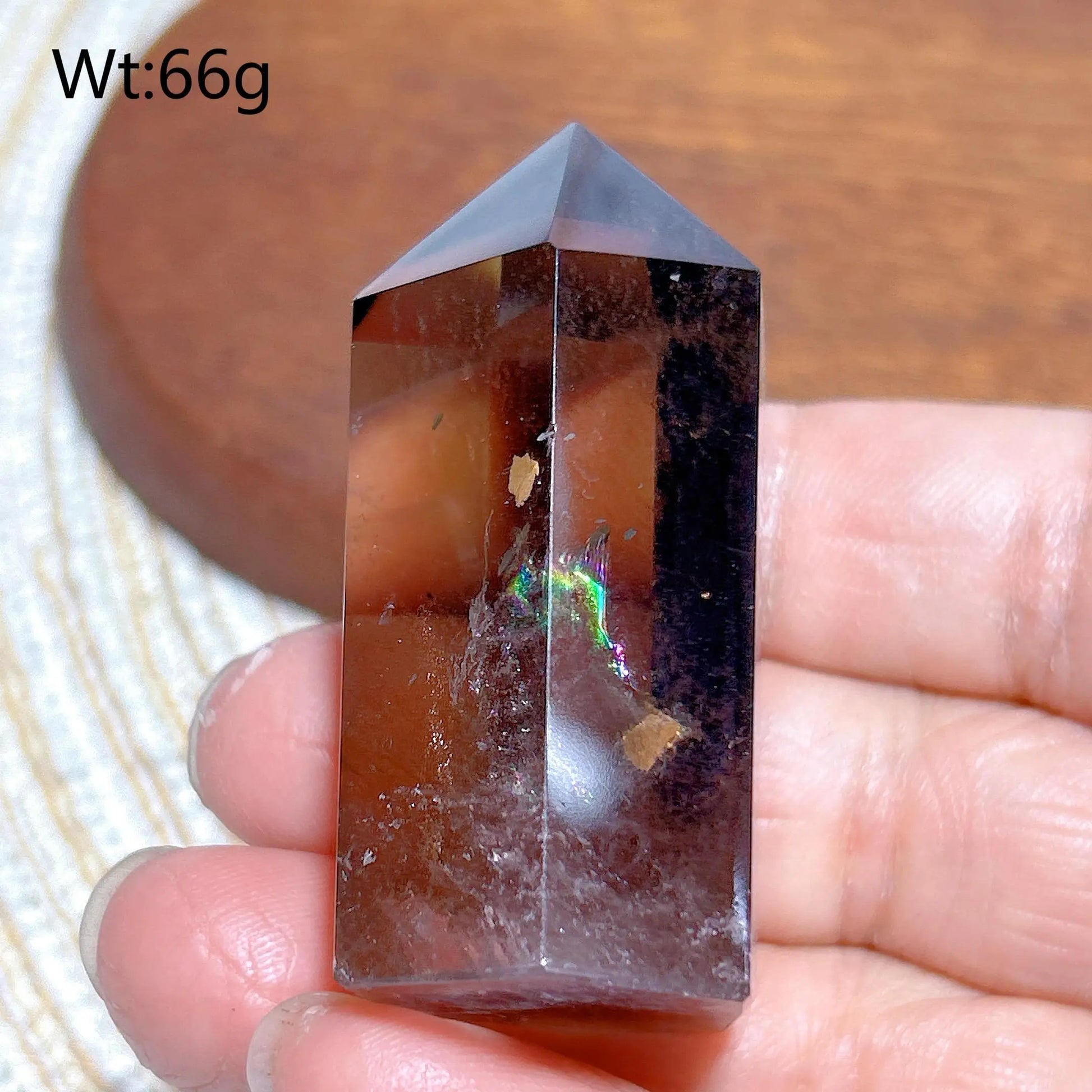 Smokey Rainbow Quartz Point-ToShay.org