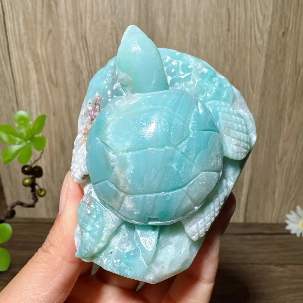 Blue Calcite Turtle-ToShay.org