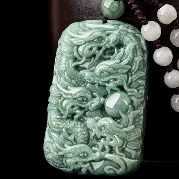 Green Jade Dragon Pendant-ToShay.org