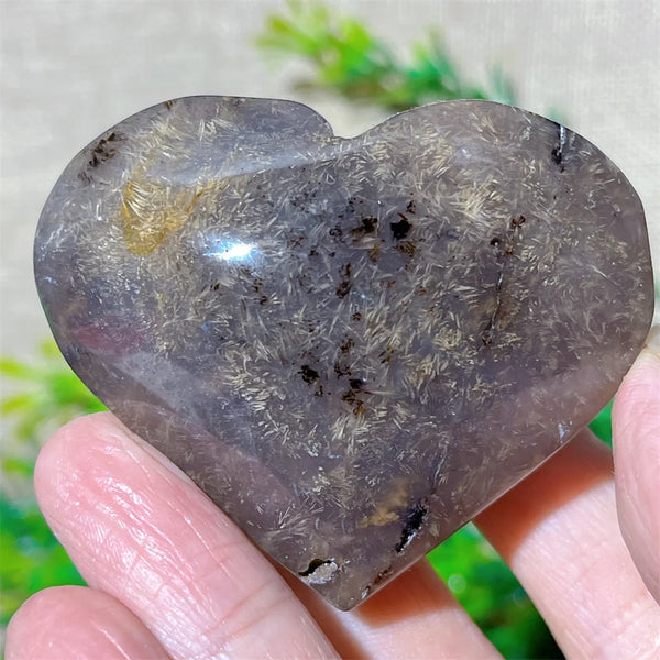 Yellow Hair Agate Heart-ToShay.org