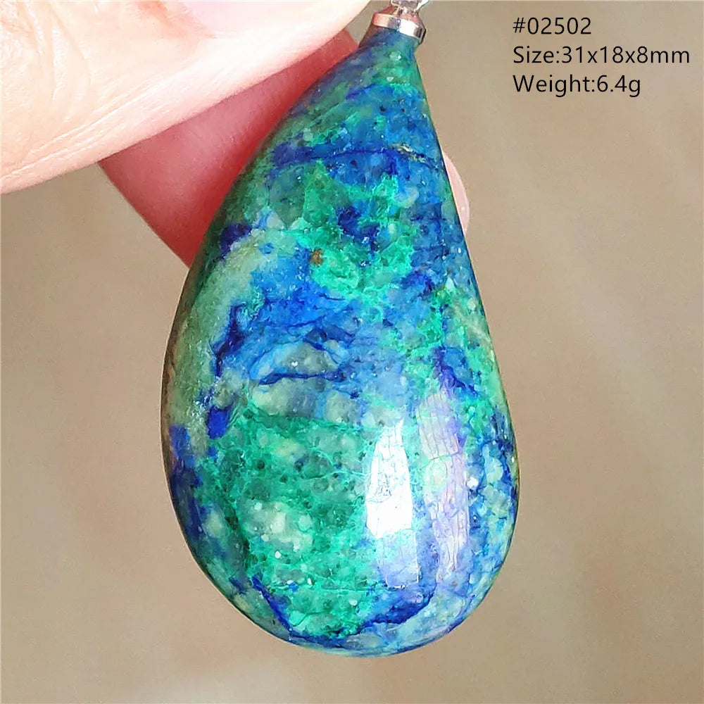 Blue Azulite Malachite Pendant-ToShay.org