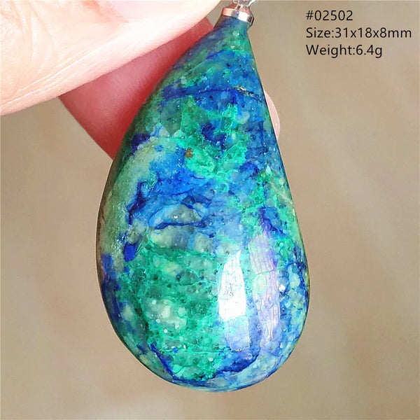 Blue Azulite Malachite Pendant-ToShay.org