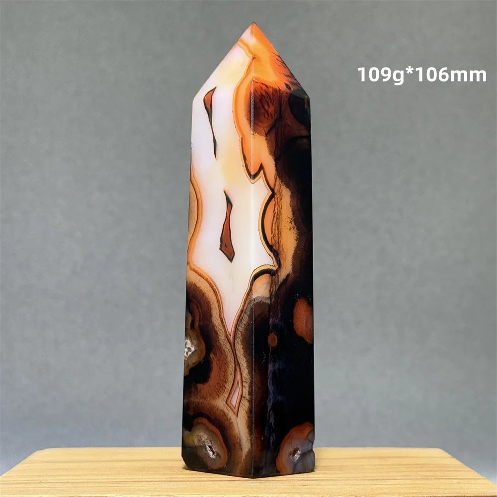 Orange Striped Agate Obelisk-ToShay.org