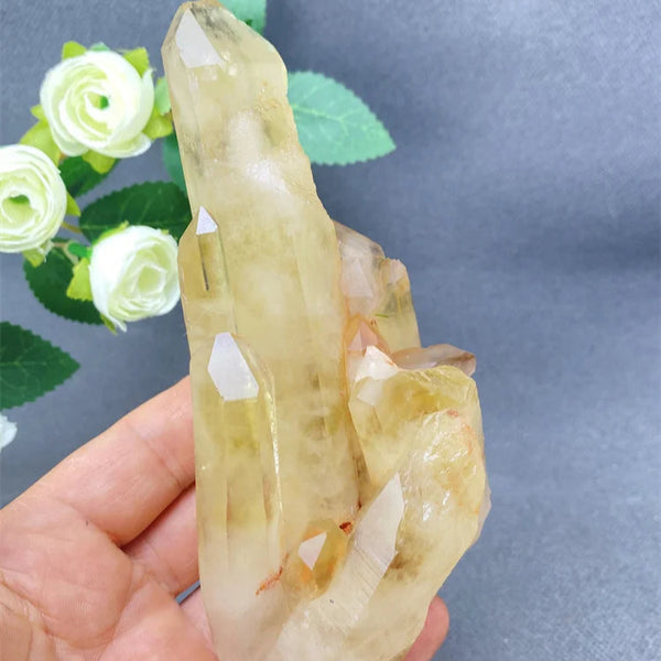 Yellow Quartz Cluster Crystal-ToShay.org