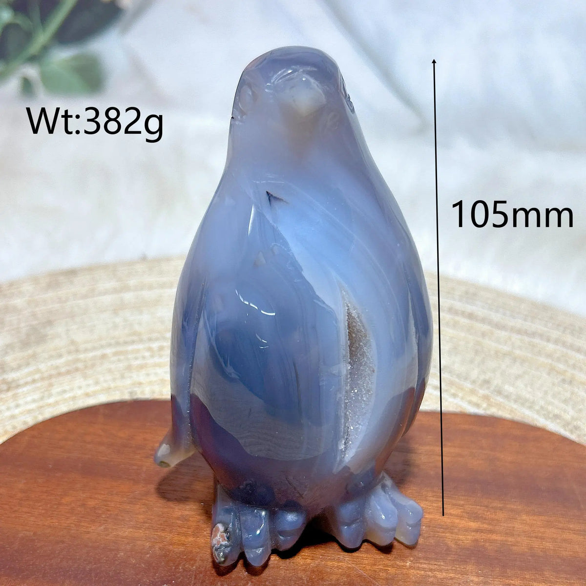 Grey Agate Geode Penguin-ToShay.org