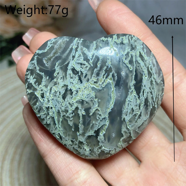 Green Moss Agate Heart-ToShay.org
