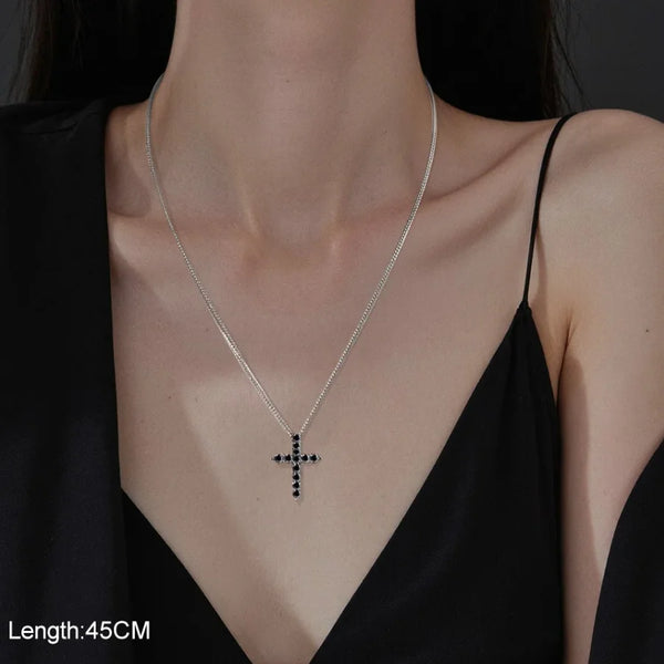 Black Diamond Cross Pendant-ToShay.org