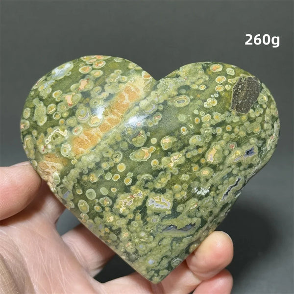 Green Rainforest Jasper Heart-ToShay.org