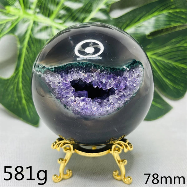Purple Amethyst Agate Cluster Ball-ToShay.org