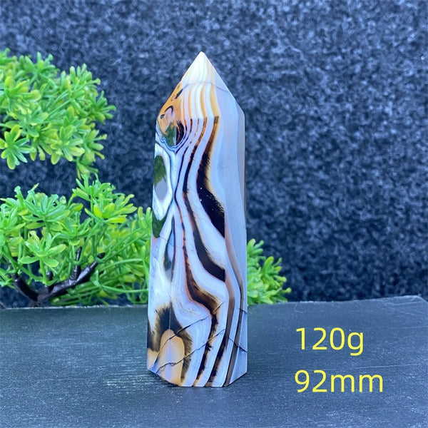 Black Red Striped Agate Point-ToShay.org