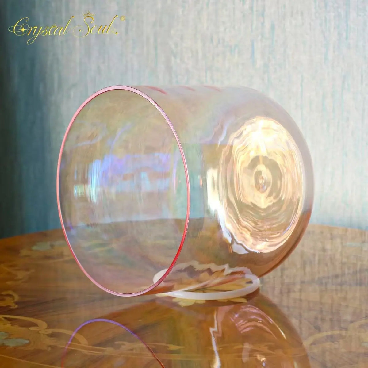 Yellow Aurora Crystal Singing Bowl-ToShay.org