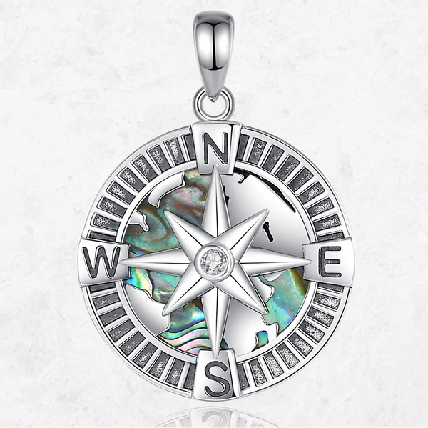Silver Compass Pendant-ToShay.org