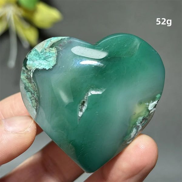 Green Cherry Agate Heart-ToShay.org