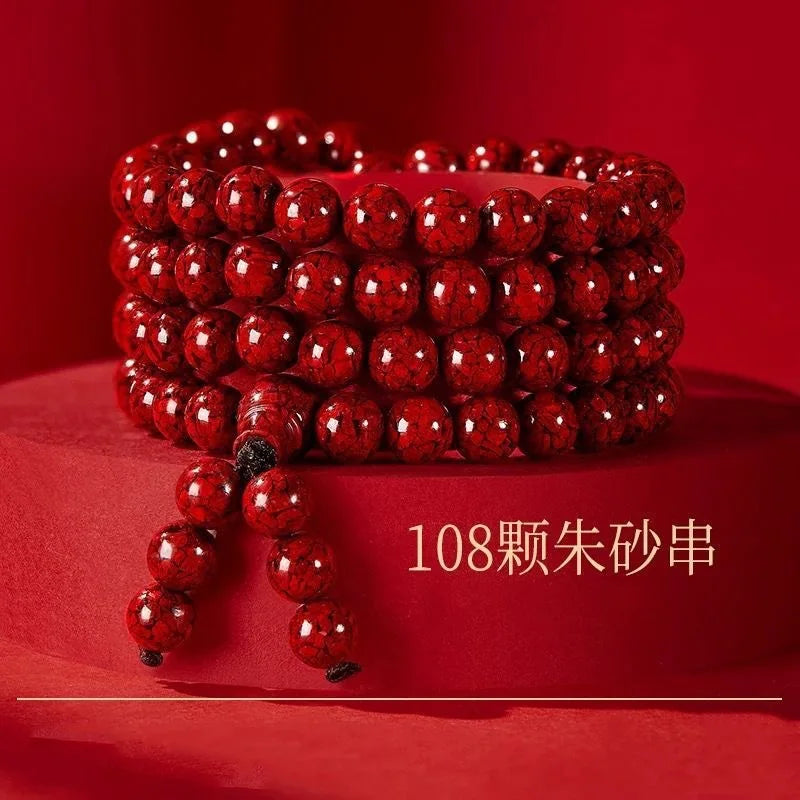 Red Cinnabar Prayer Beads-ToShay.org