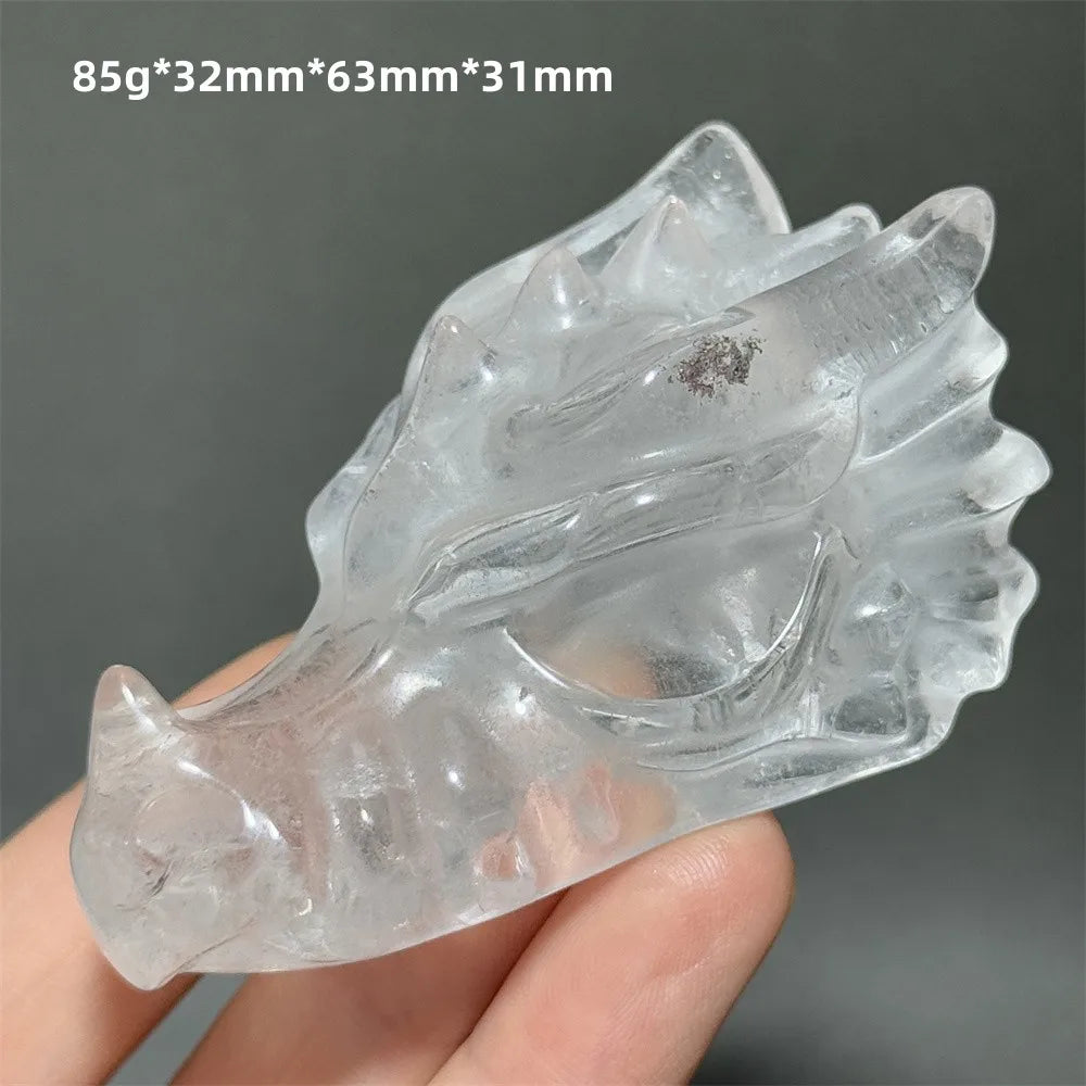 Clear Crystal Dragon Head-ToShay.org