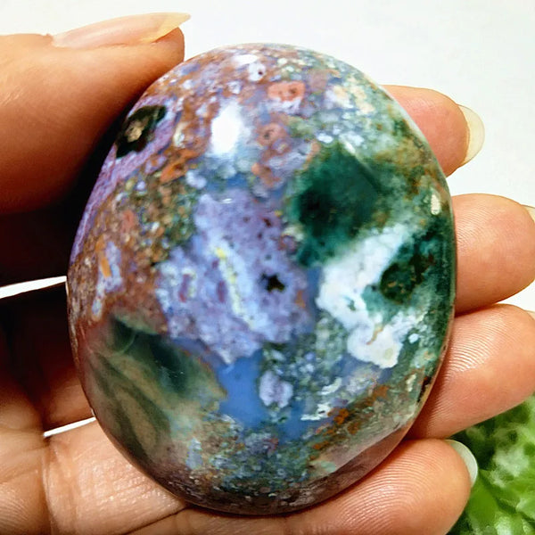 Mixed Ocean Jasper Palm Stones-ToShay.org
