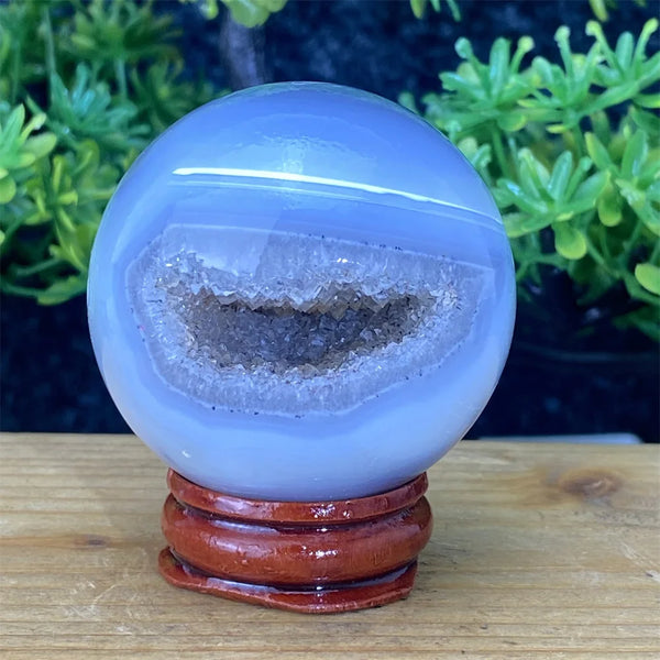 Blue Agate Cluster Ball-ToShay.org