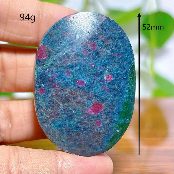Red Ruby Zoisite Palm Stone-ToShay.org