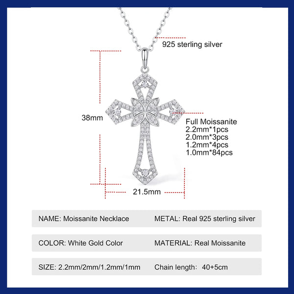 Silver Diamond Cross Pendant-ToShay.org
