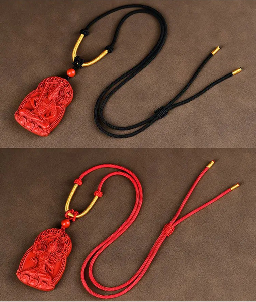 Red Cinnabar Buddha Pendant-ToShay.org