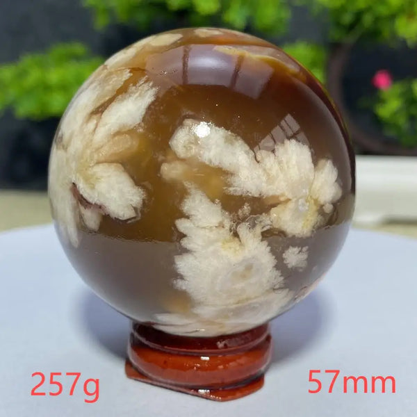 Pink Cherry Blossom Agate Ball-ToShay.org