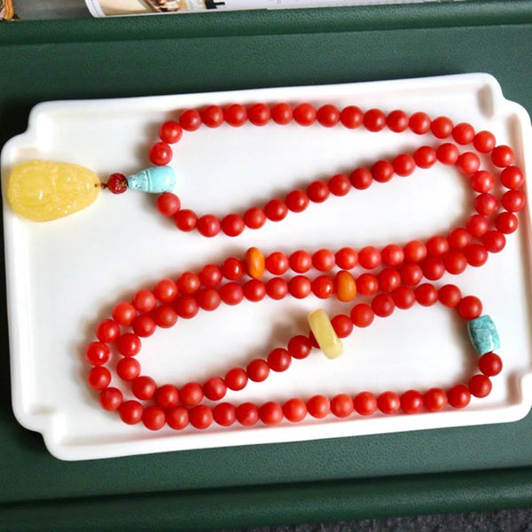 Red Agate Buddha Beads-ToShay.org