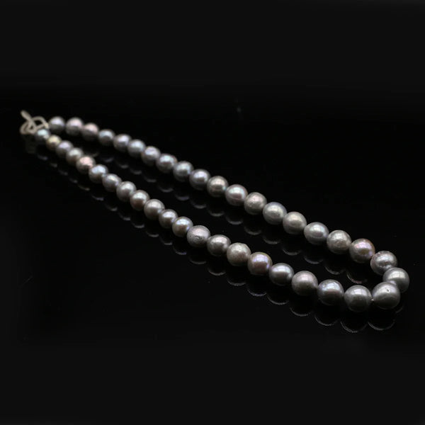 Grey Pearl Bead Necklace-ToShay.org