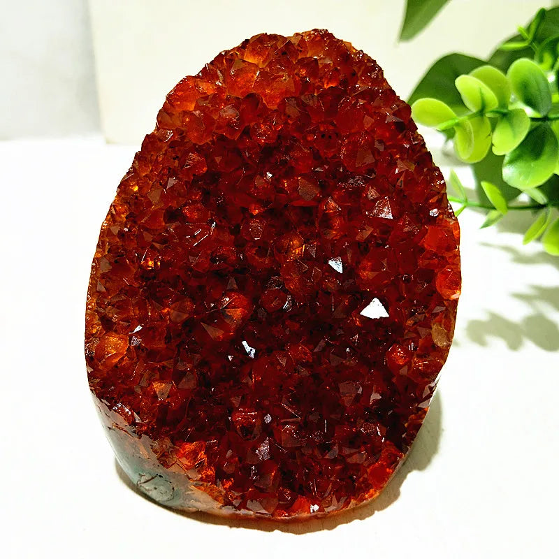 Orange Citrine Geode Cluster-ToShay.org
