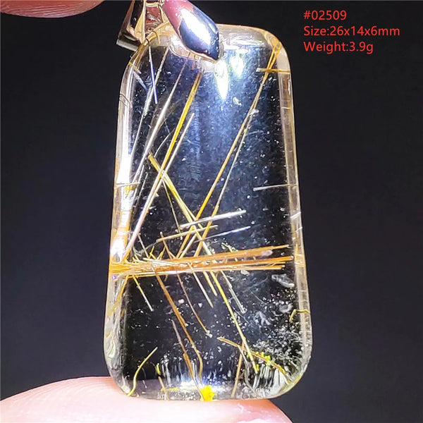 Gold Rutilated Quartz Pendant-ToShay.org