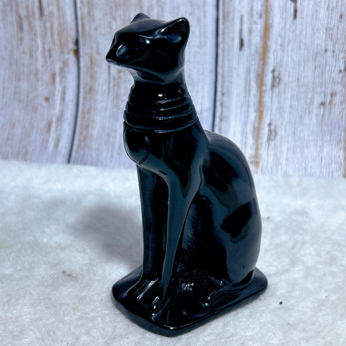 Black Obsidian Egyptian Cat-ToShay.org
